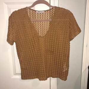 Zara open knit t shirt